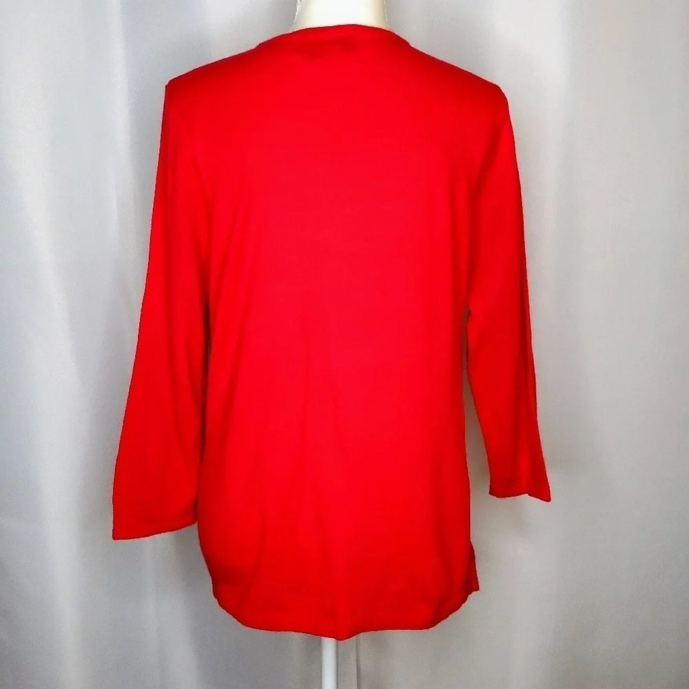 CATHY DANIELS Red Sweater Sz L